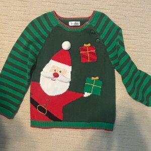 Neiman Marcus Green Santa Sweater